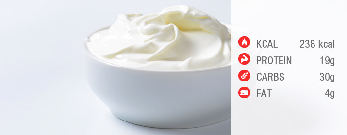 Kokos Quarkspeise mit Früchten mit Nährwertangaben