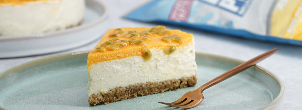 Ein Stück Protein-Kuchen