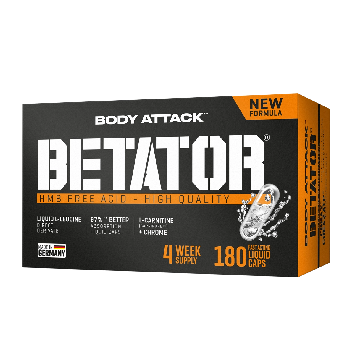 Eine Packung Body Attack Betator 180 Caps