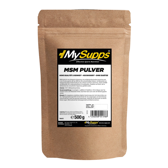 Eine Packung My Supps MSM Pulver