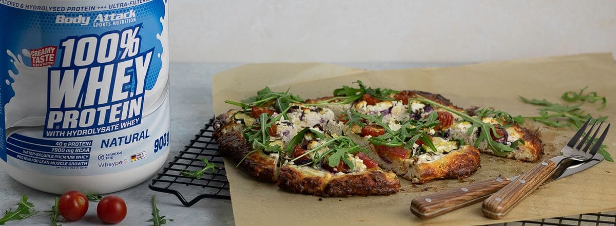 Pizza Brot mit 100% Whey Protein