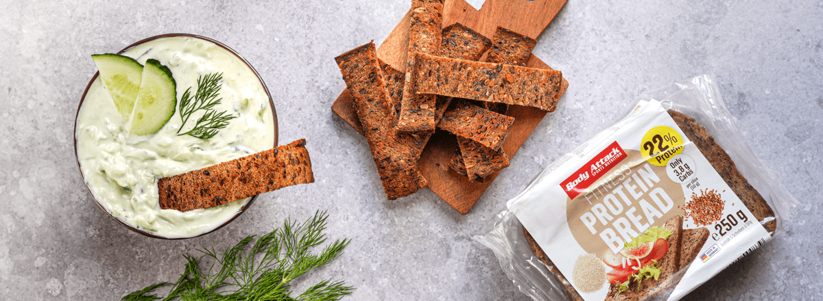 Protein Bread mit Dip