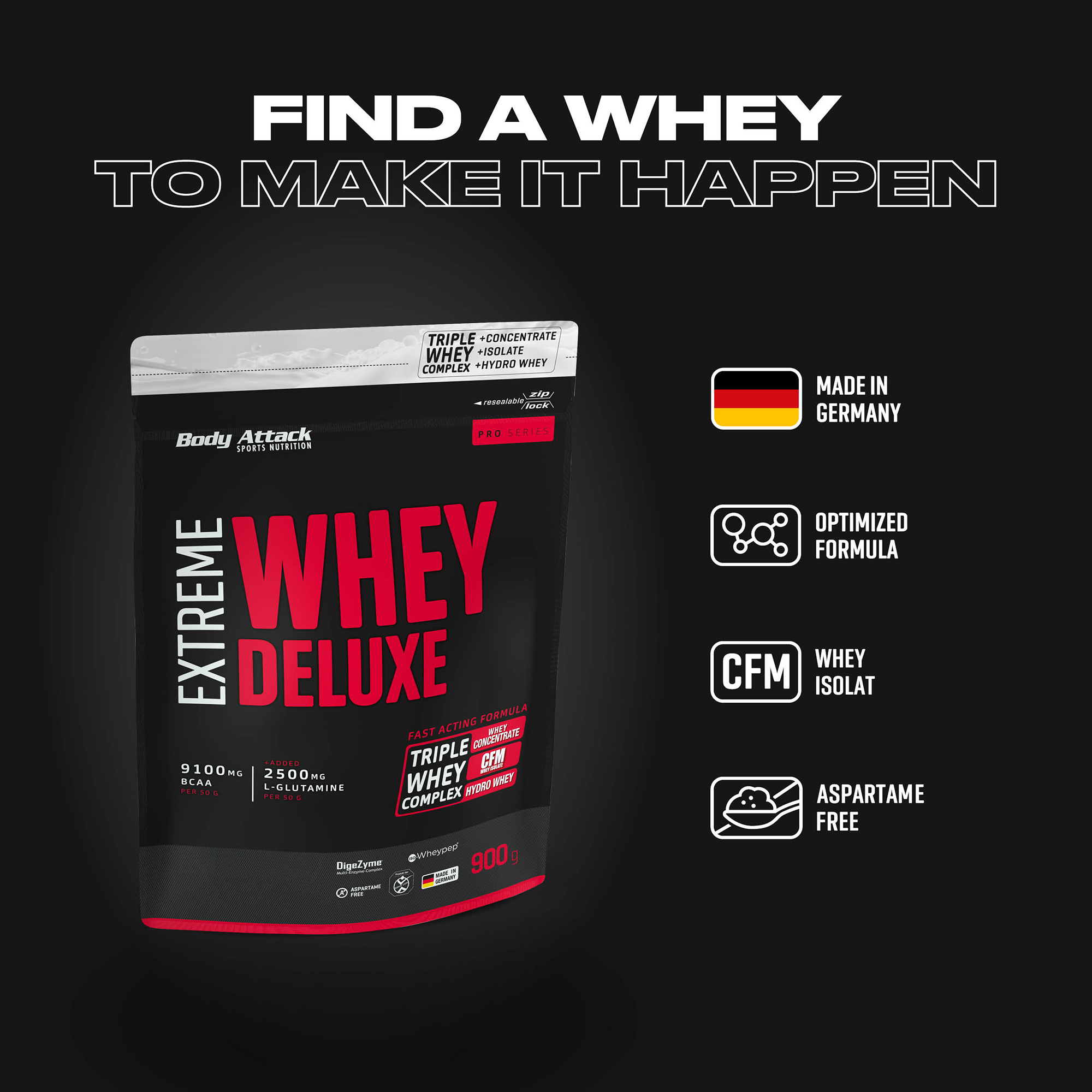 Extreme Whey Deluxe Informationsbanner
