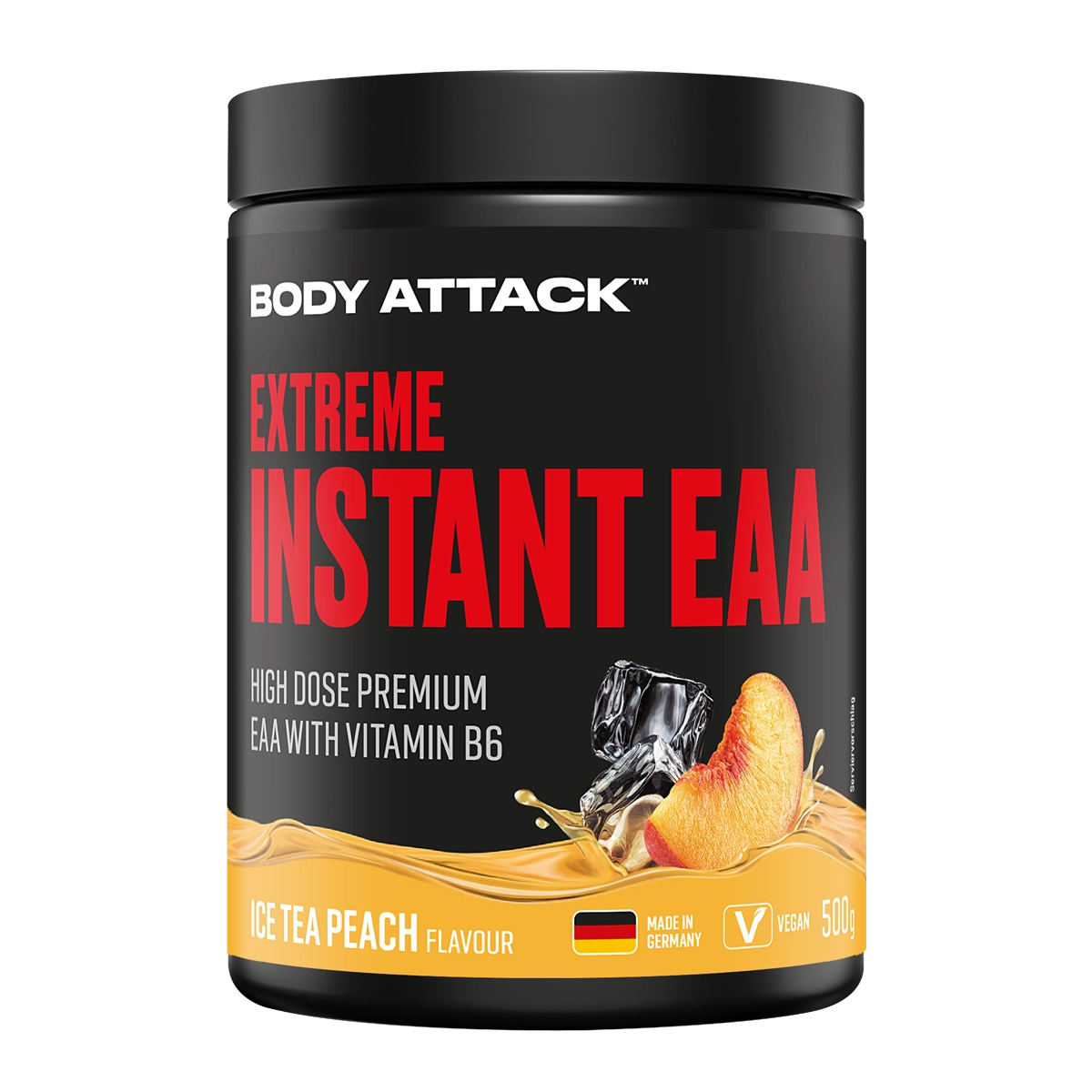 Eine Dose Extreme Instant EAA Ice Tea Peach