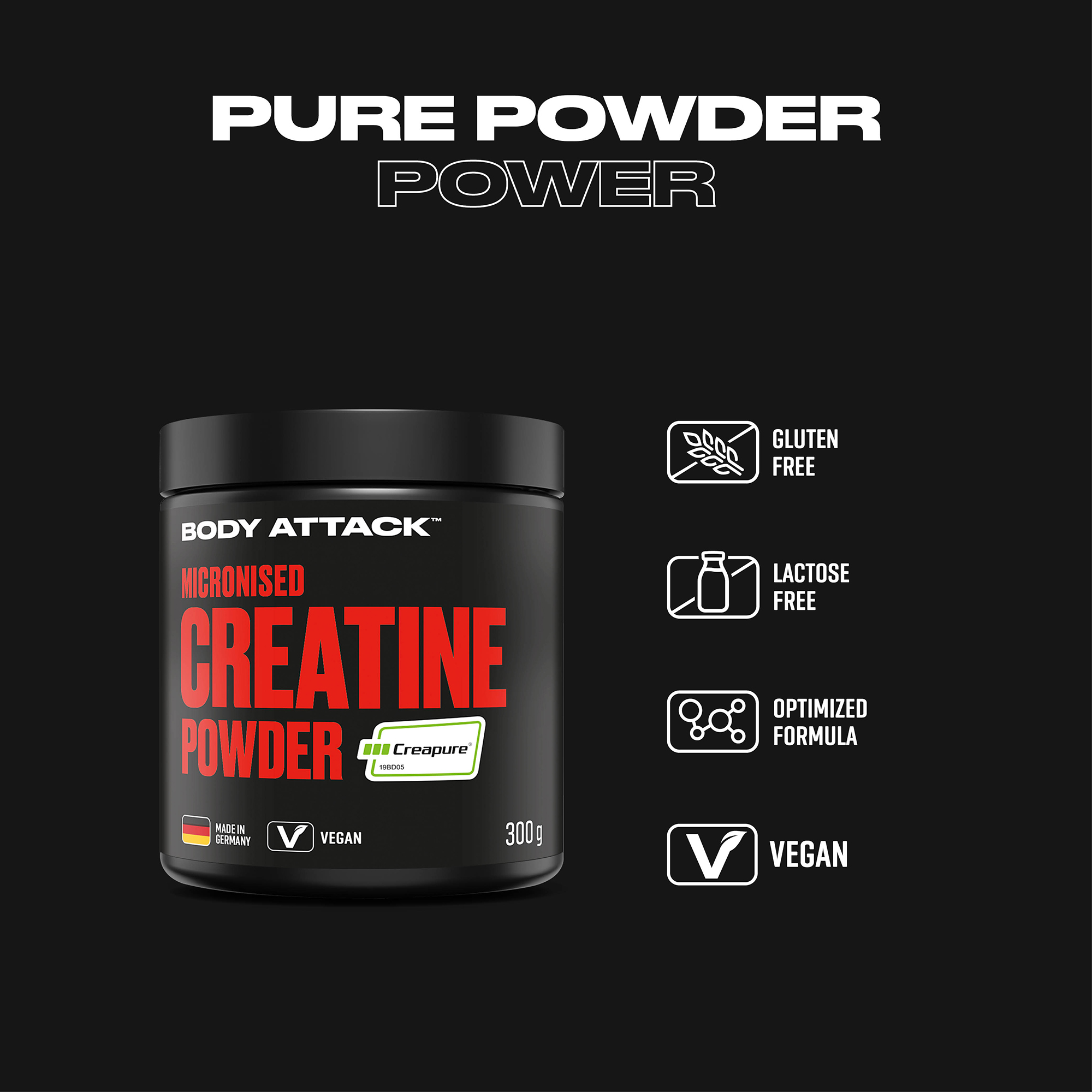 Micronised Creatine Powder Informationsbanner