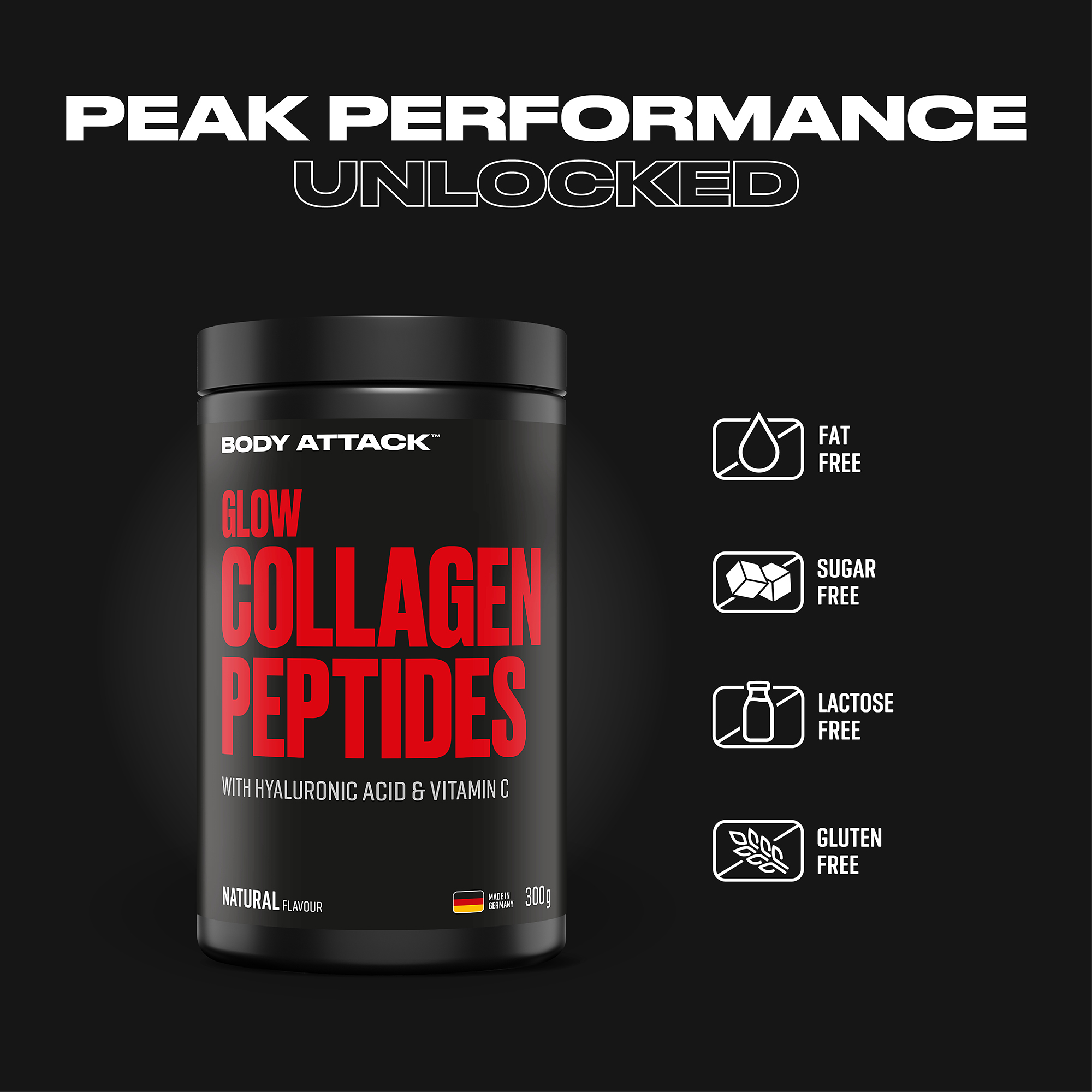 Glow Collagen Peptides Infografik