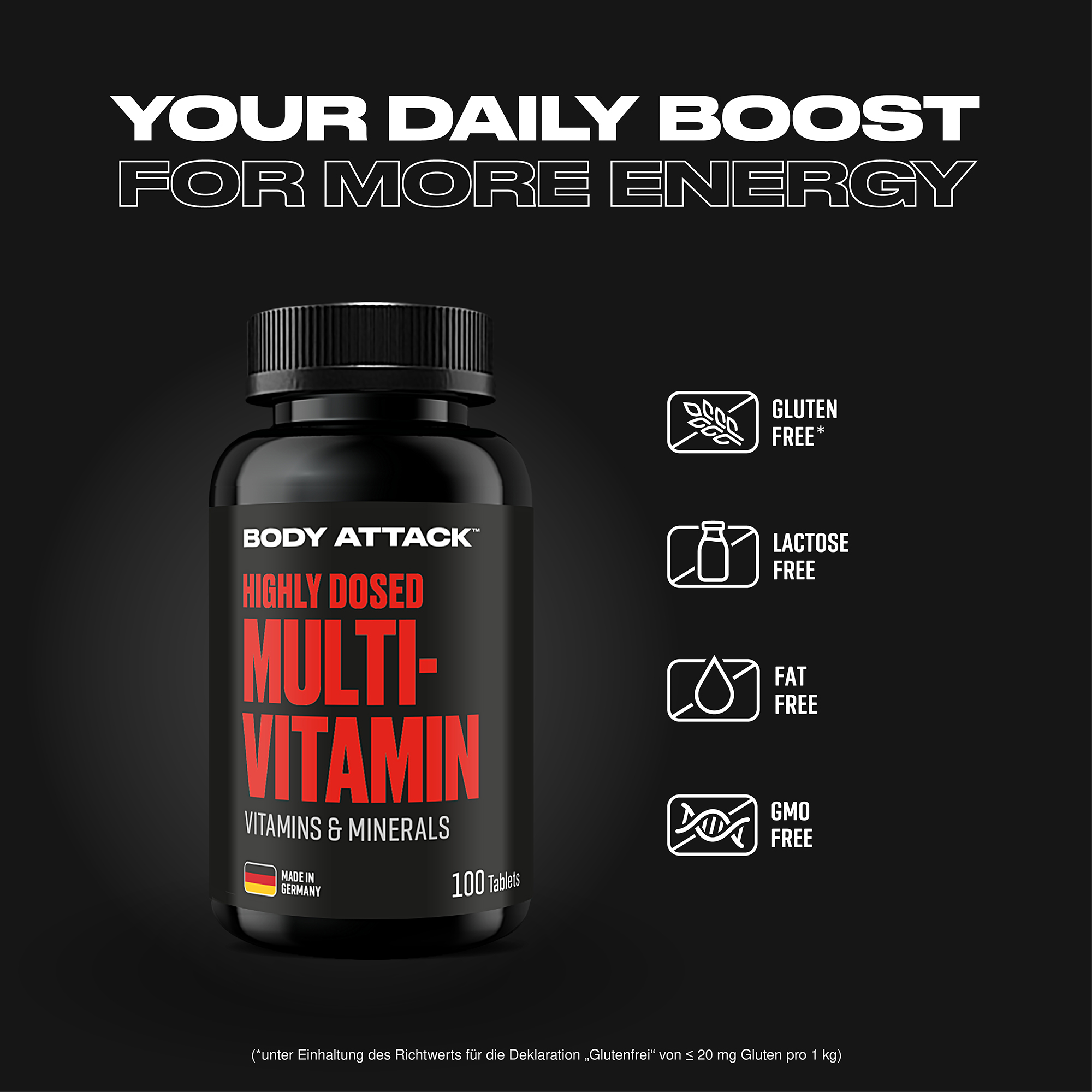 Highly Dosed Multivitamin Informationsbanner
