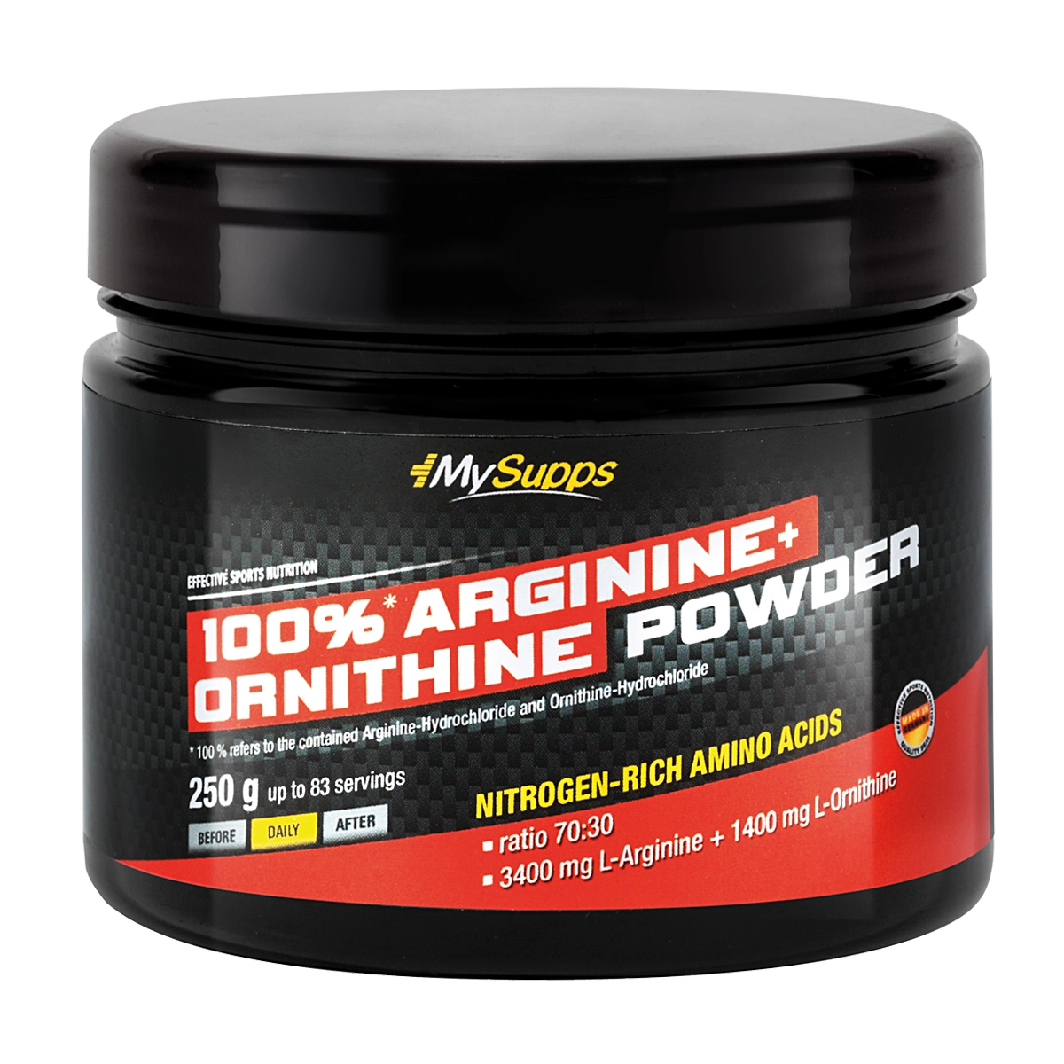 Eine Dose My Supps 100% Arginine ornithine powder