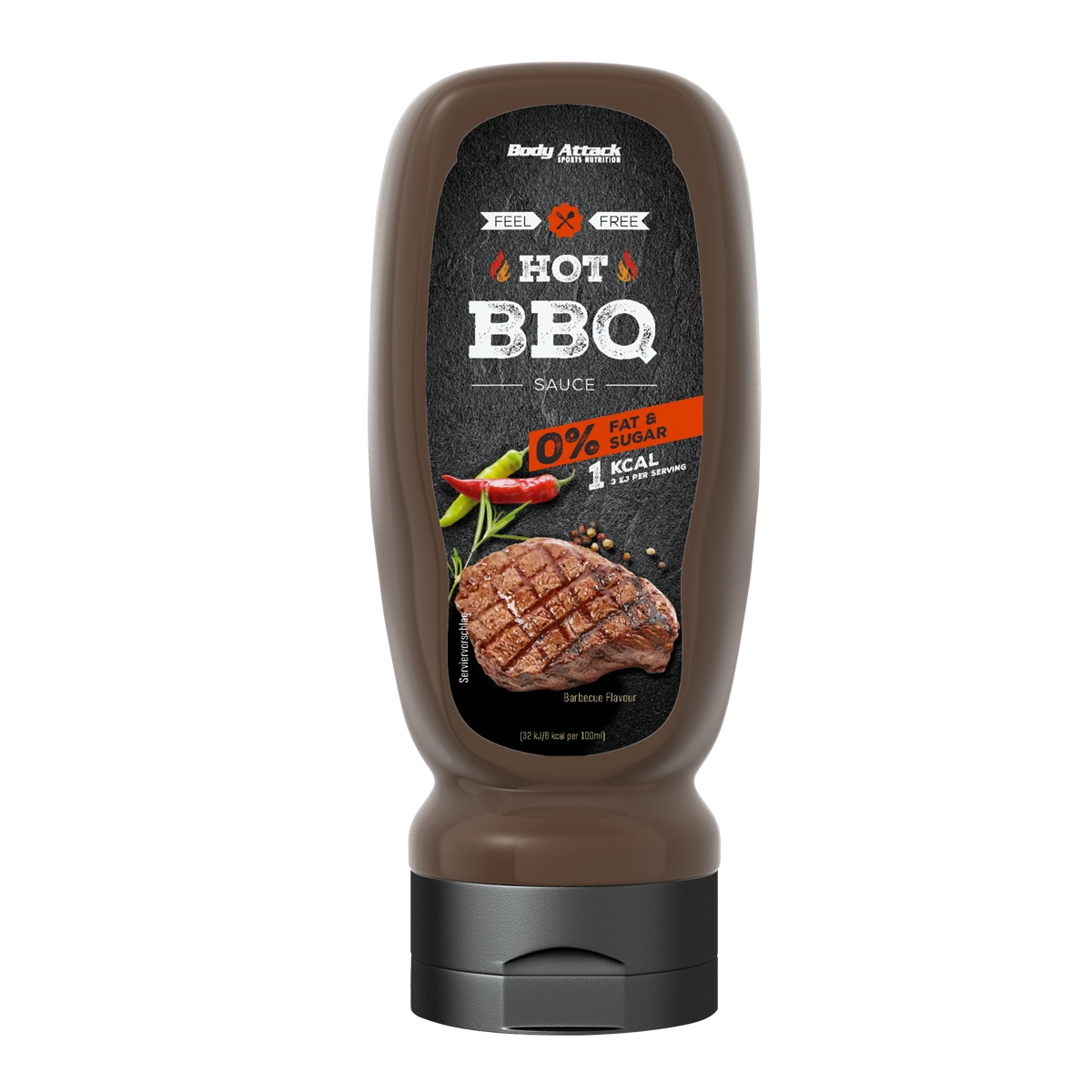 Eine Packung Hot BBQ Sauce