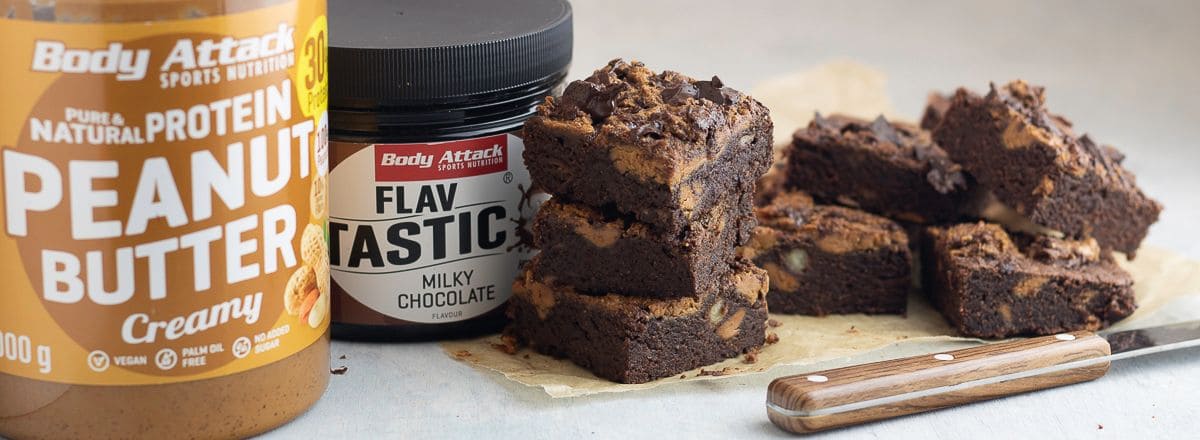 Schoko Kuchen mit Peanut Butter Creamy & Flav Tastic