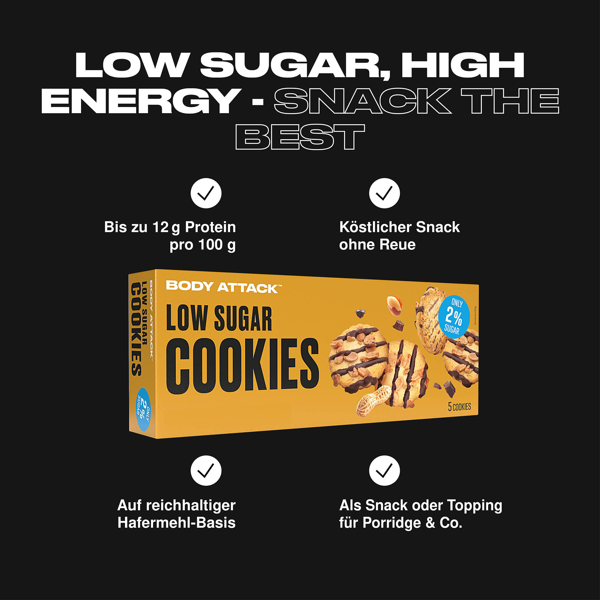 Low Sugar Cookies Informationsbanner