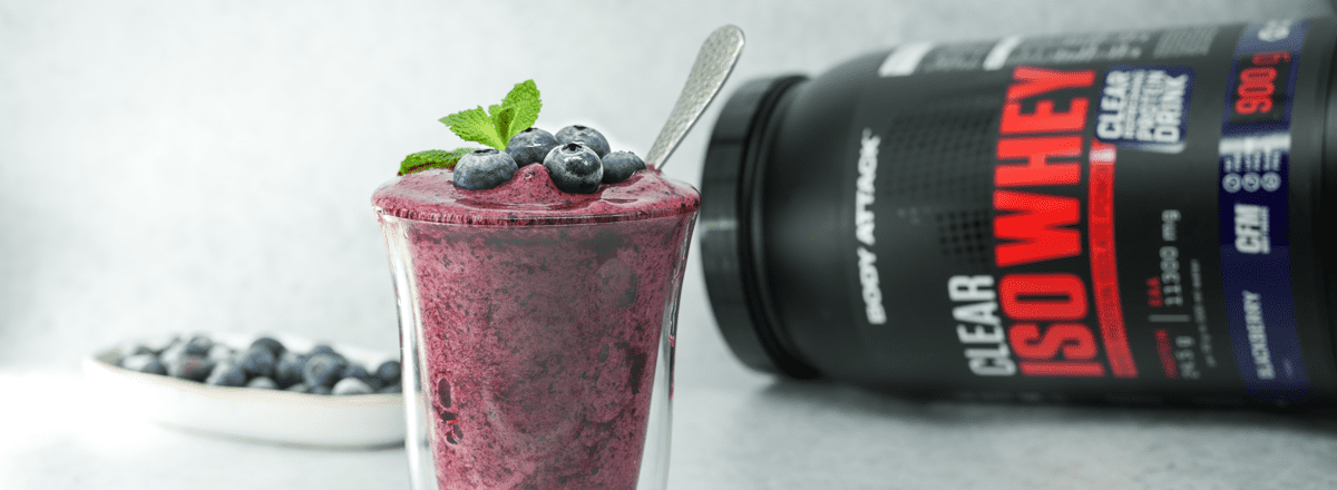 Clear Iso Whey Blaubeeren Shake