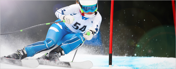 Profiskifahrer im Rennen