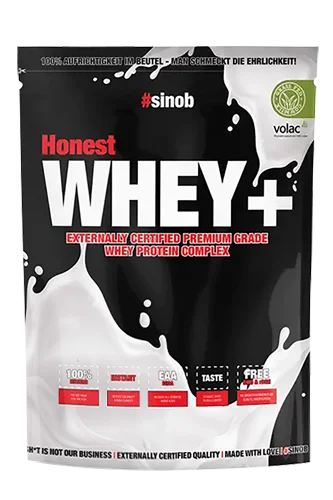 Eine Packung sinob Honest Whey