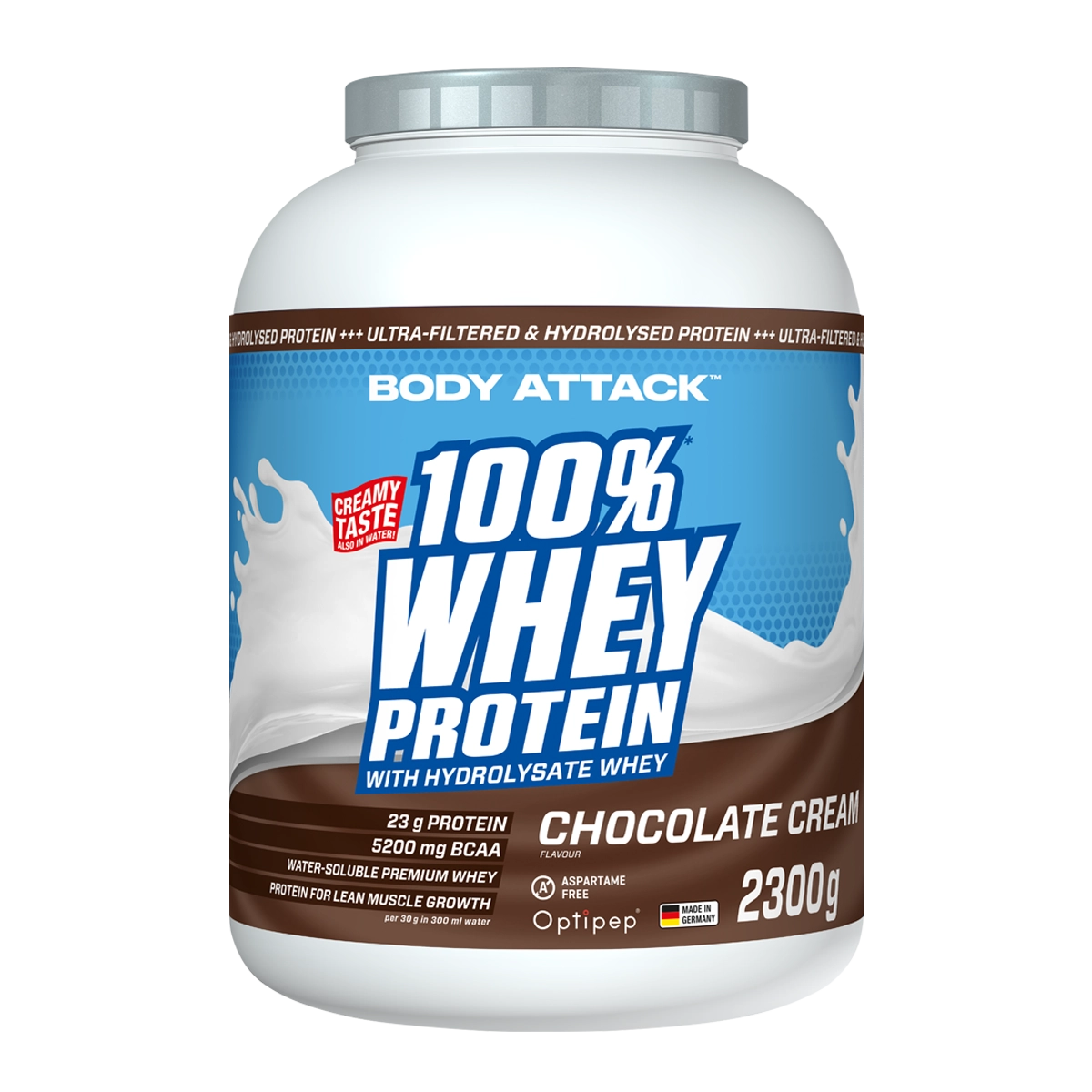 Eine Dose 100% Whey Protein Chocolate Cream