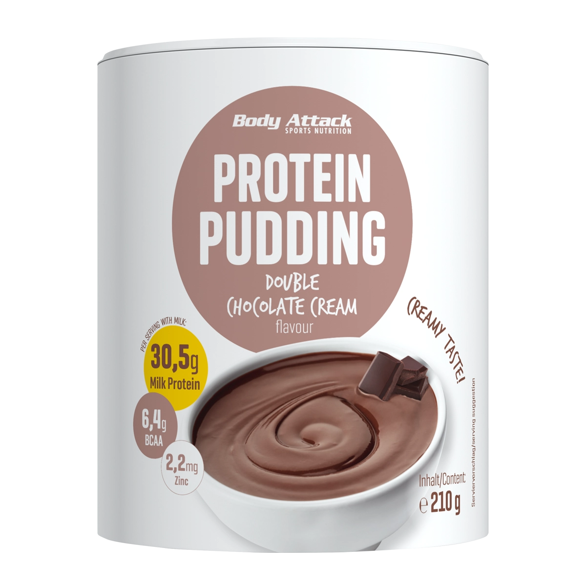 Eine Packung Protein Pudding