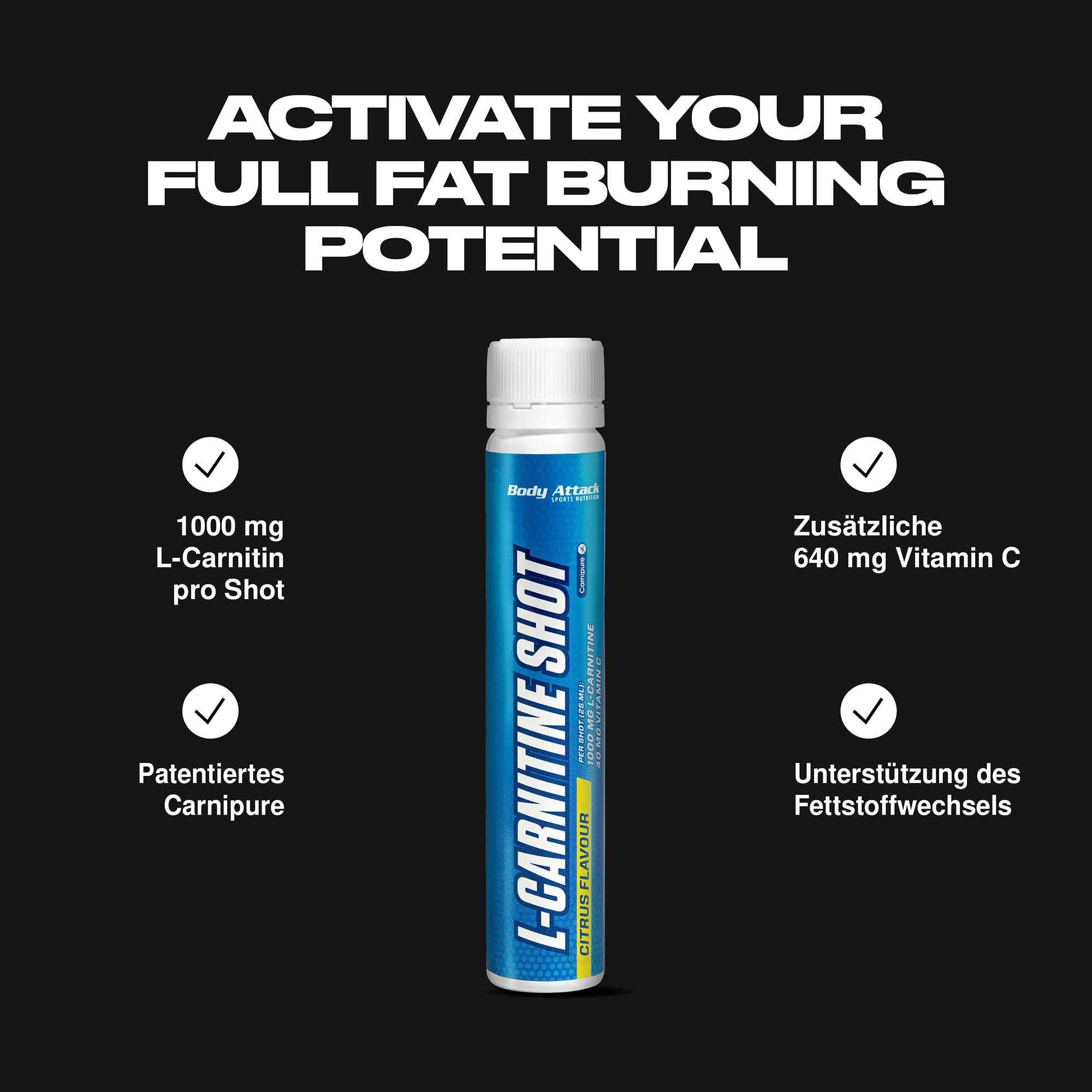 L-Carnitine Shot Informationsbanner