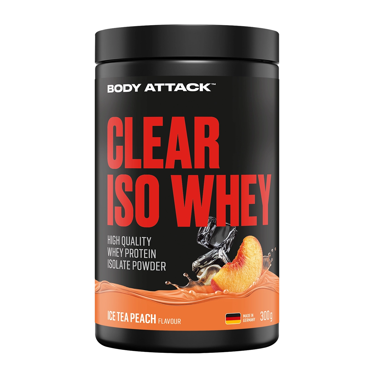 Eine Dose Clear Iso Whey Pfirsich