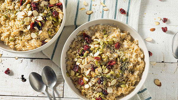 Zwei Portionen Porrdige