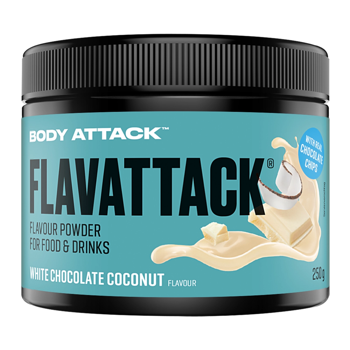 Eine Dose Flav Attack White Chocolate Coconut 250g