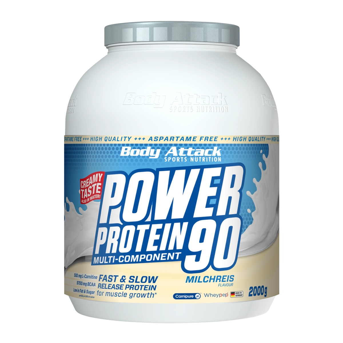 Eine Dose Power Protein 90 Milchreis 2000g