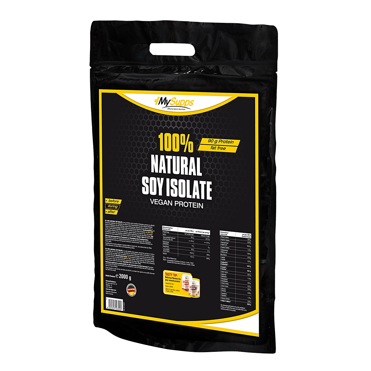 Eine Packung My Supps 100% Natural Soy Isolate
