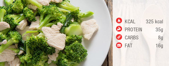 Hühnerfrikassee mit Broccoli mit Nährwertangaben