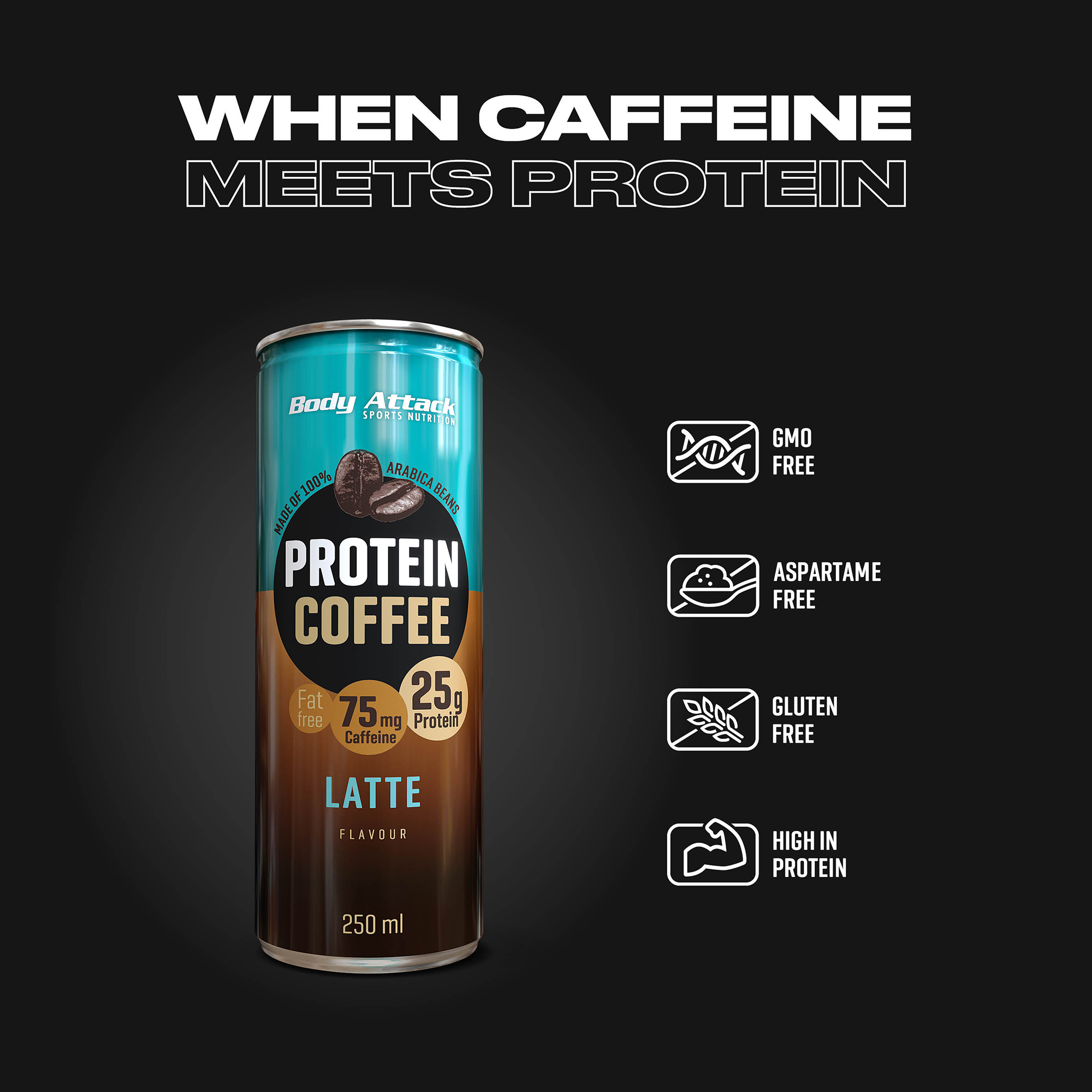 Protein Coffee Latte Informationsbanner