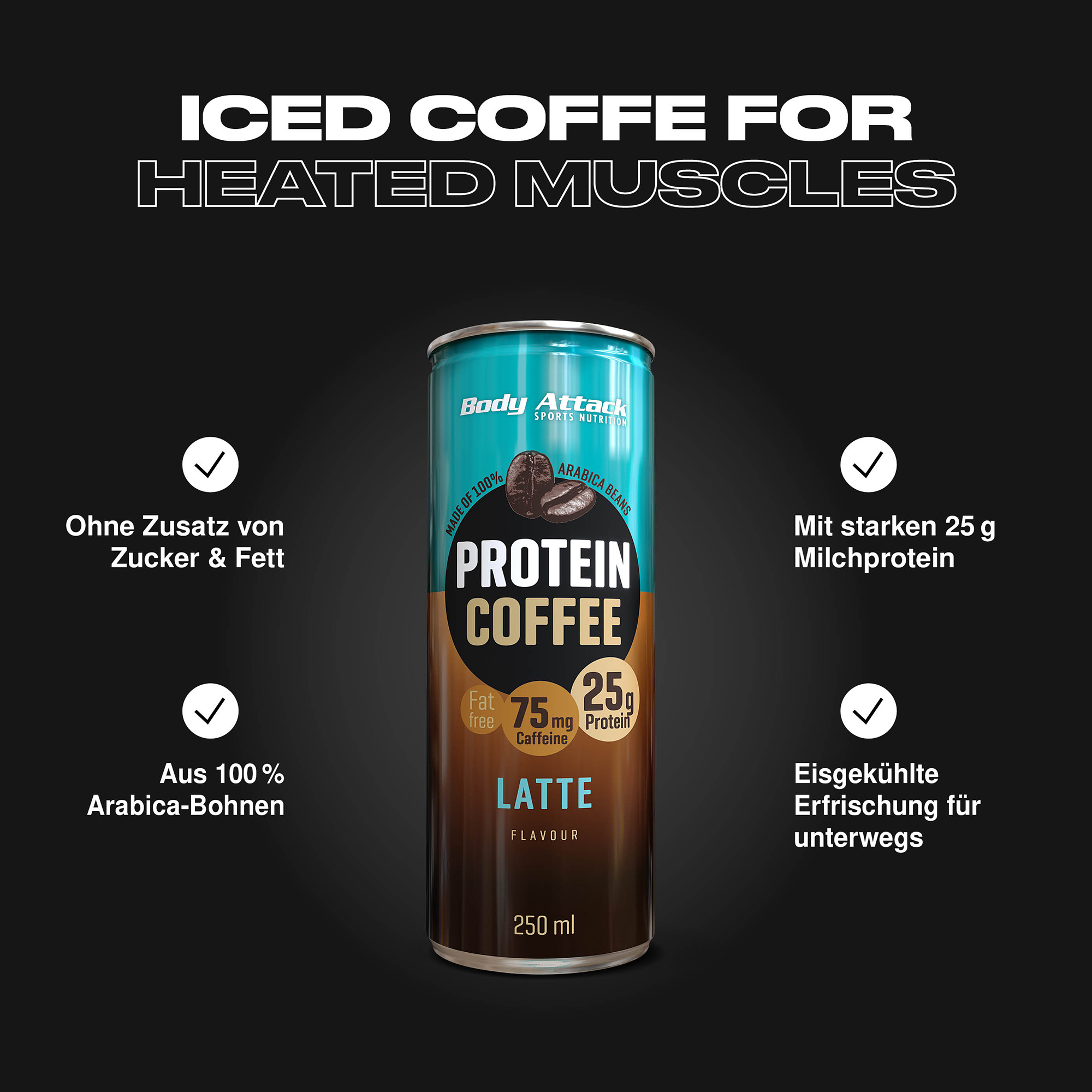 Protein Coffee Latte Informationsbanner