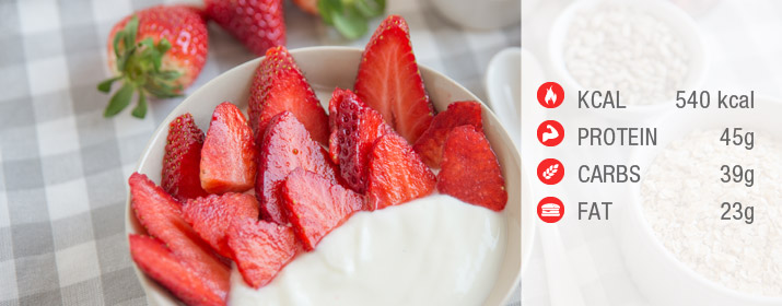 Kokosquark mit Nährwertangabe