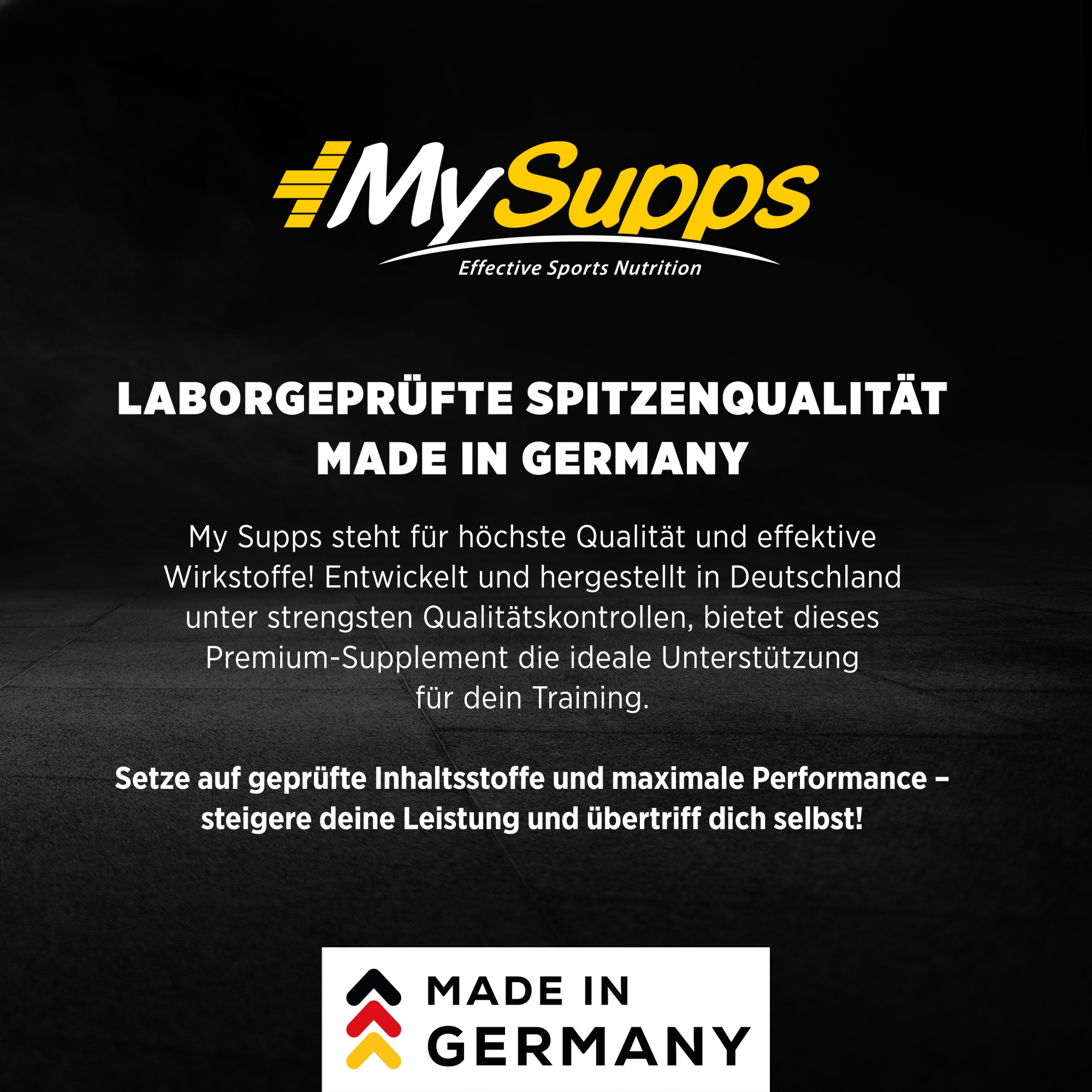 My Supps Qualitätsinformation