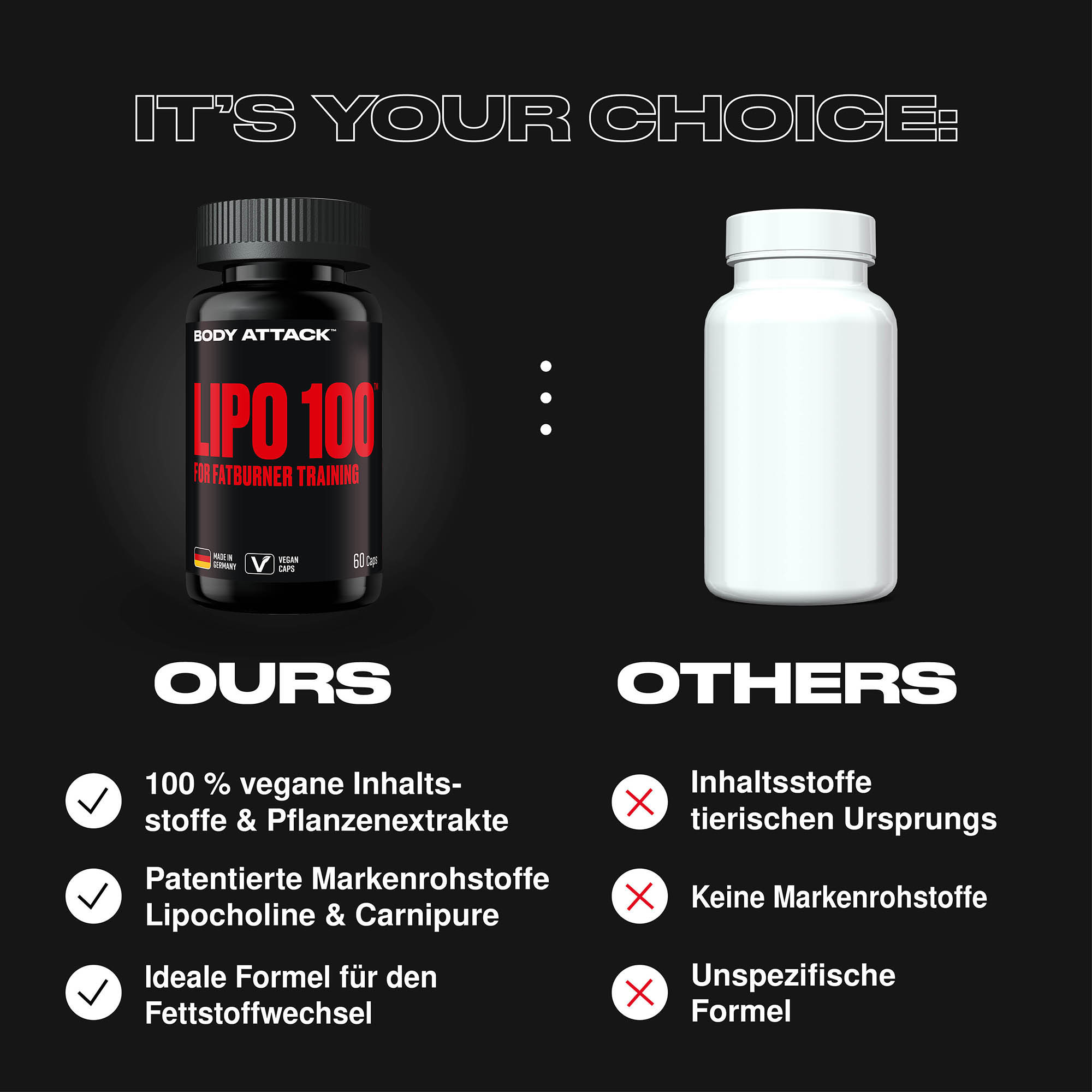 Lipo 100 im Vergleich zu externen