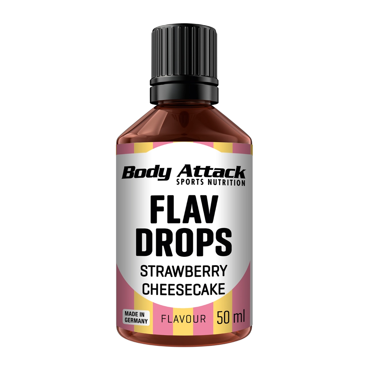 Eine Flasche Flav Drops Strawberry Cheesecake