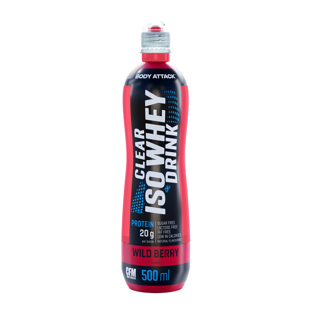 Eine Flasche Clear Iso Whey Drink Wildberry