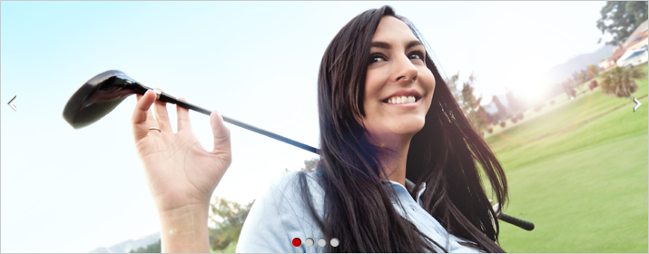 Golf Spielerin mit Golfschläger