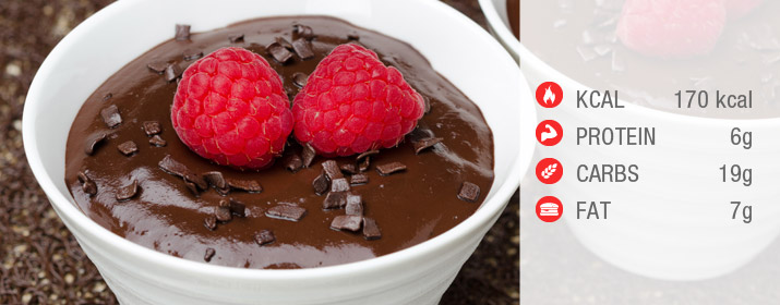 Kaffee Schokocreme mit Himbeeren mit Nährwertangaben