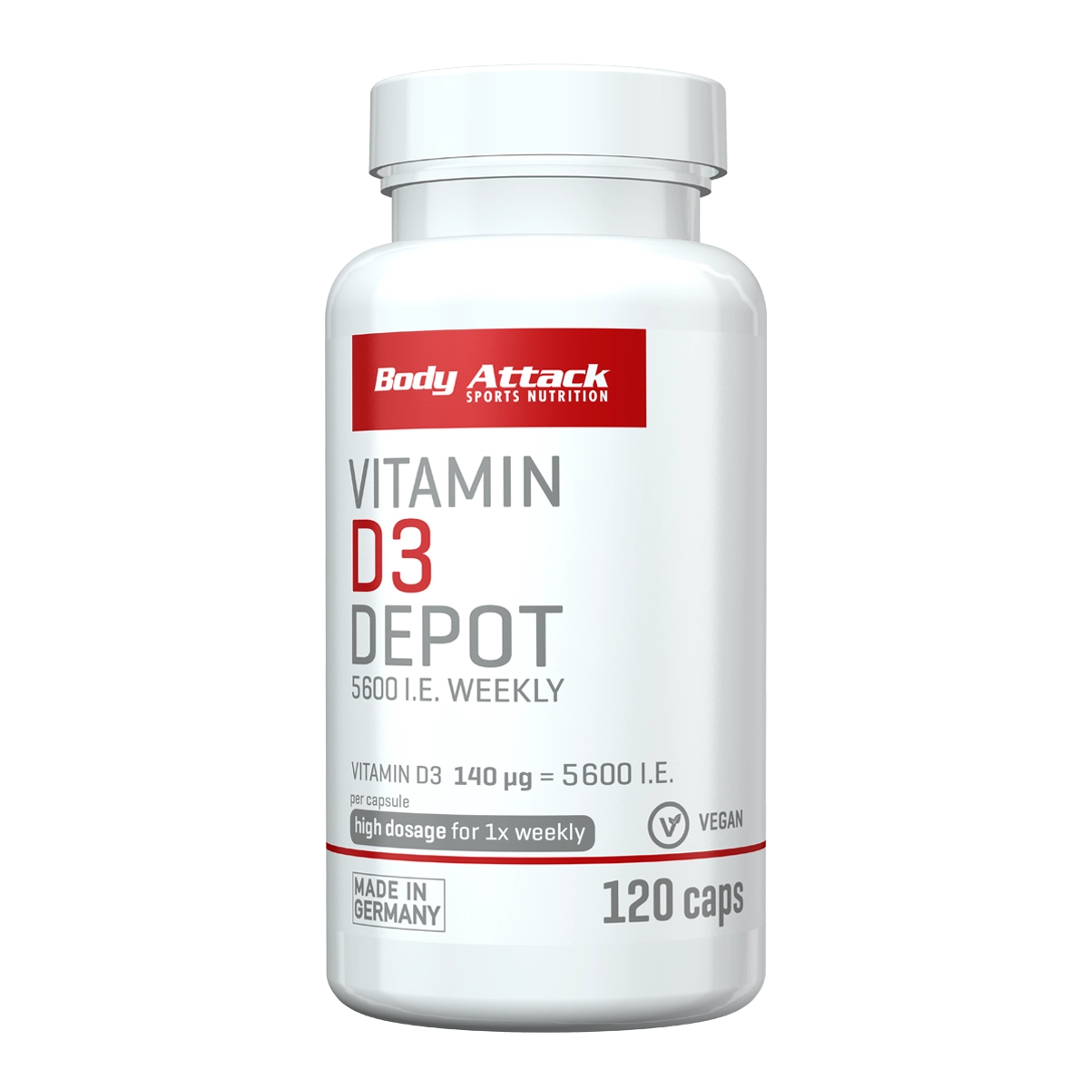 Eine Dose Vitamin D3 Depot 120 Caps