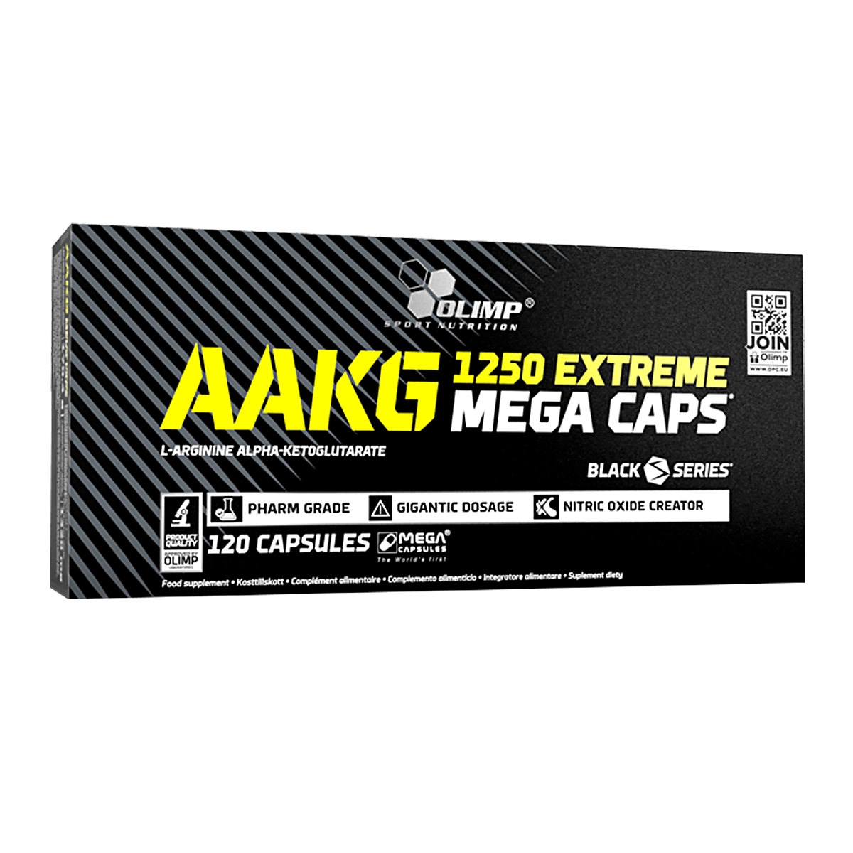 Eine Packung Olimp AAKG 1250 Extreme Mega Caps