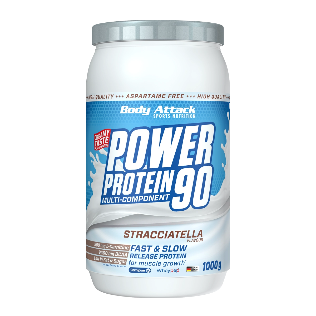 Eine Dose Power Protein 90 Stracciatella
