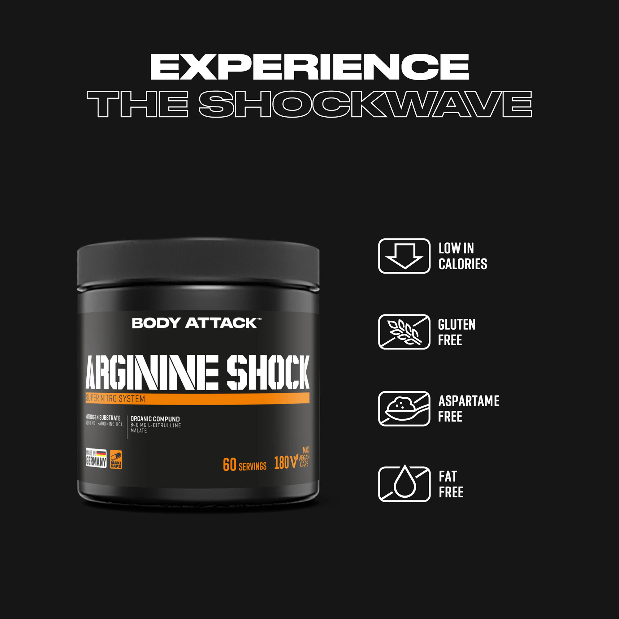 Arginine Shock Informationsbanner