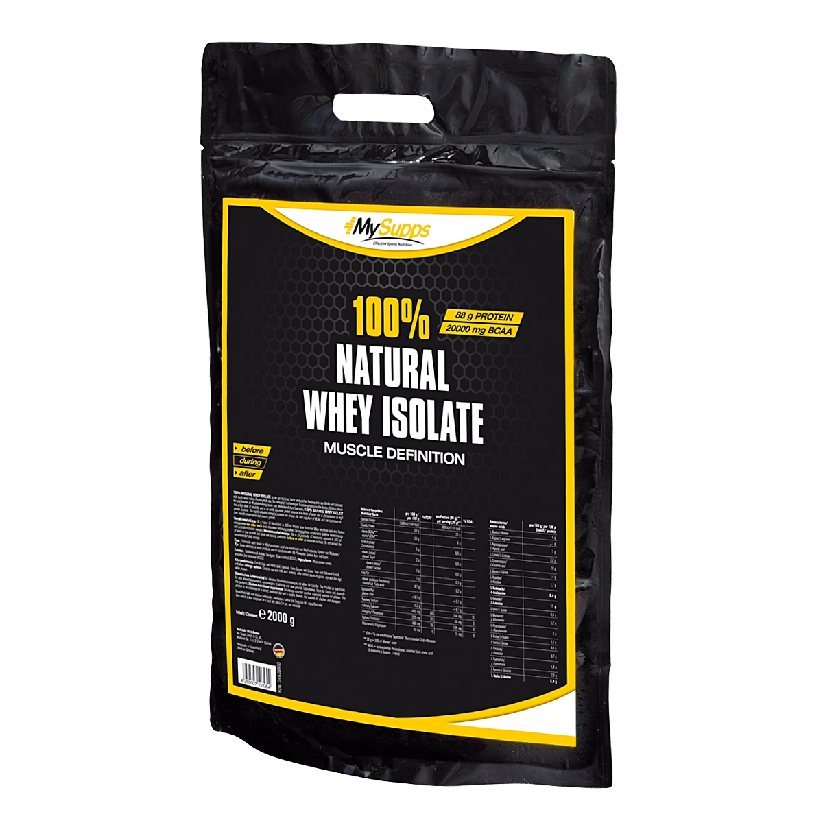 Eine Packung My Supps 100% Natural Whey Isolate