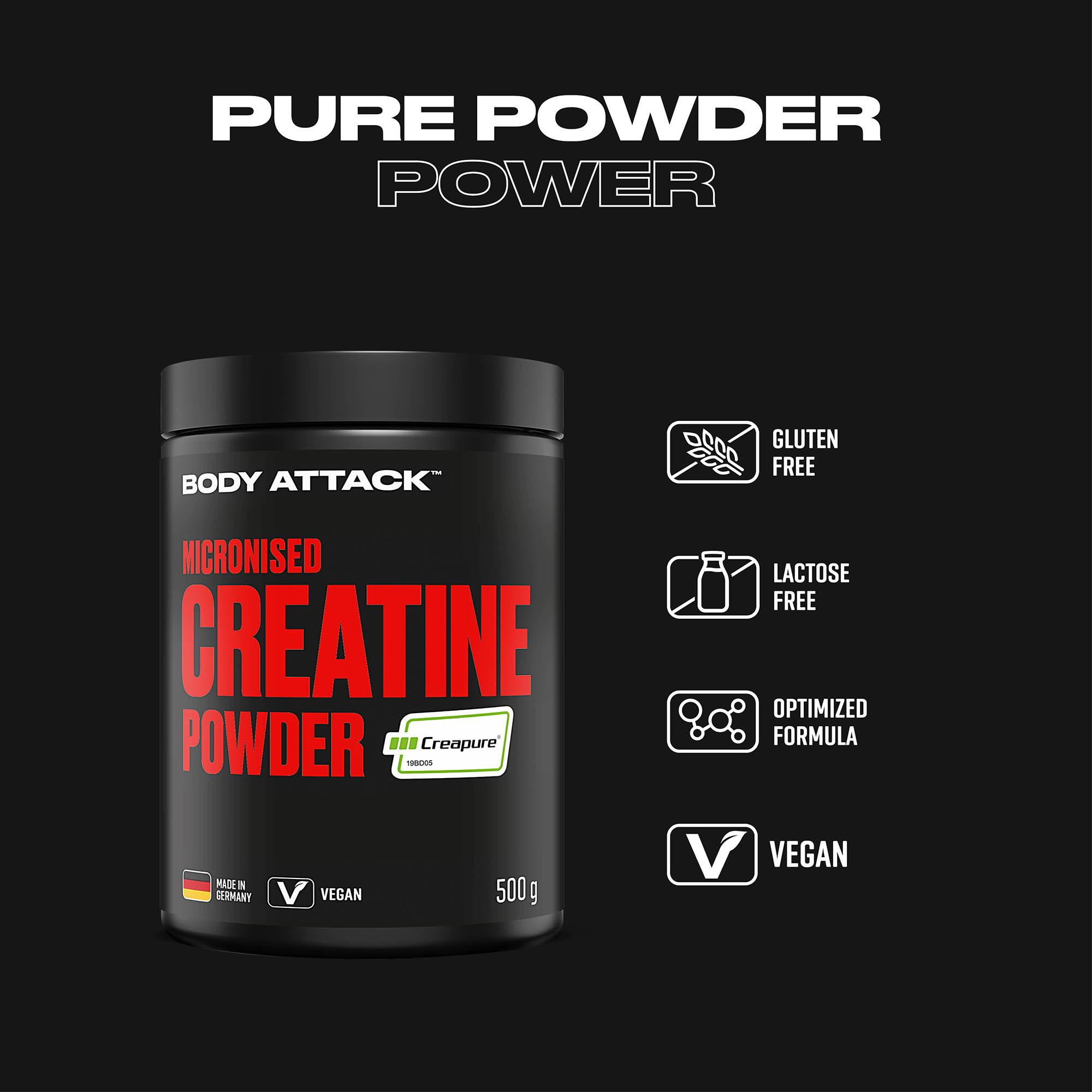 Micronised Creatine Powder Informationsbanner