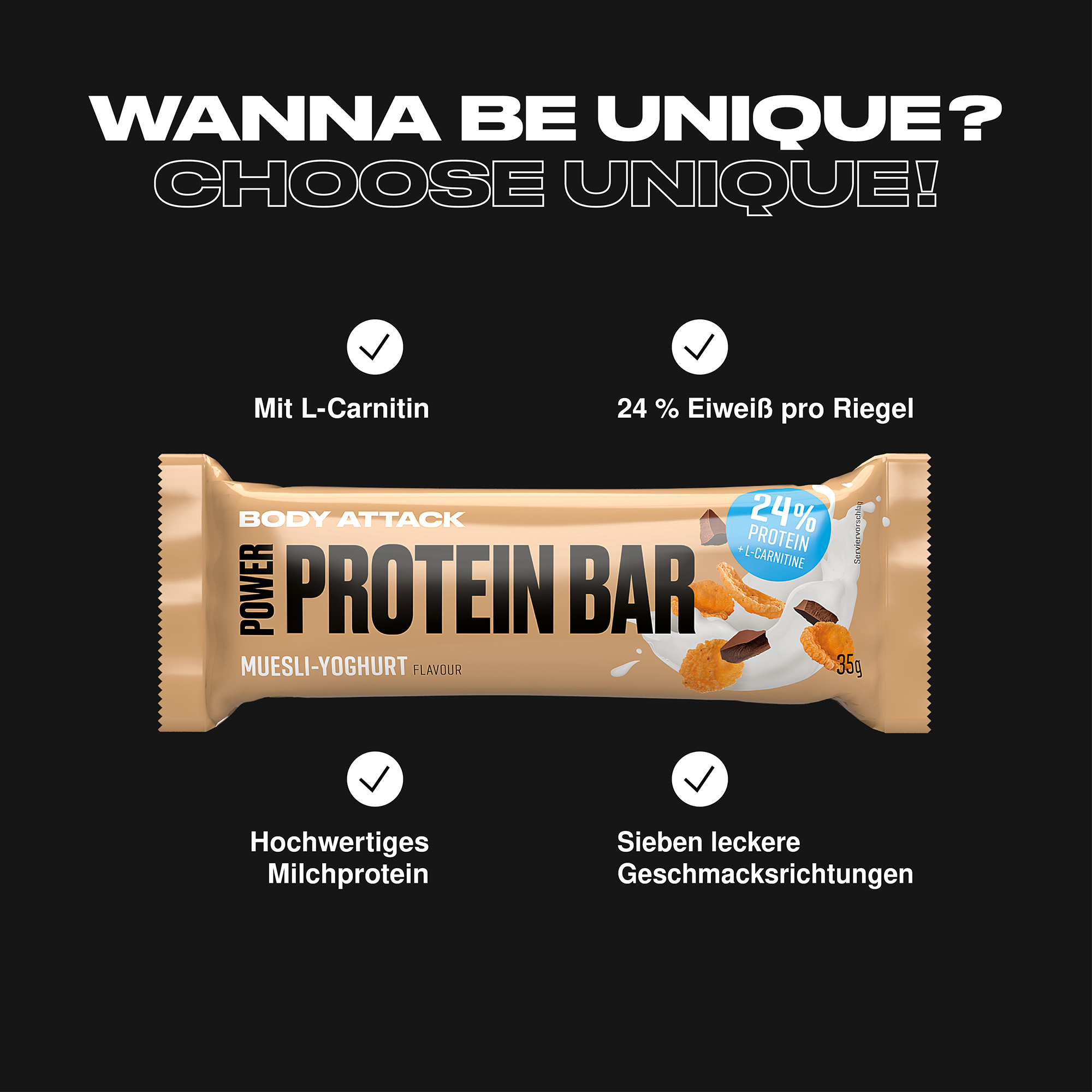 Power Protein Bar Informationsbanner