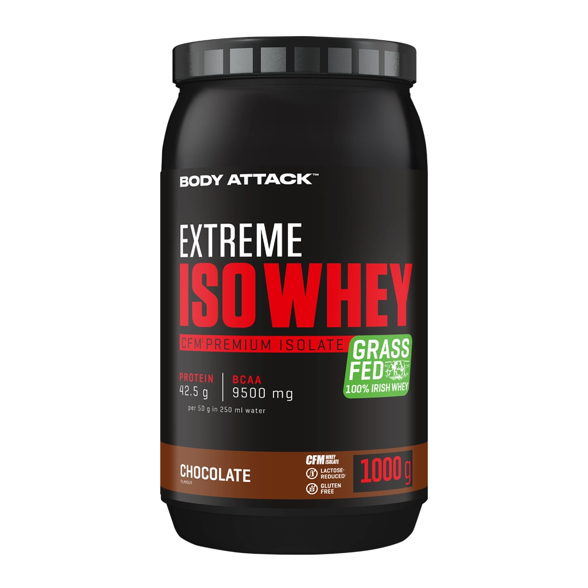 Eine Dose Extreme Iso Whey Chocolate 1000g