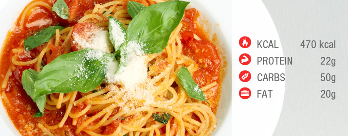 Vegetarische Bolognese mit Nährwertangaben