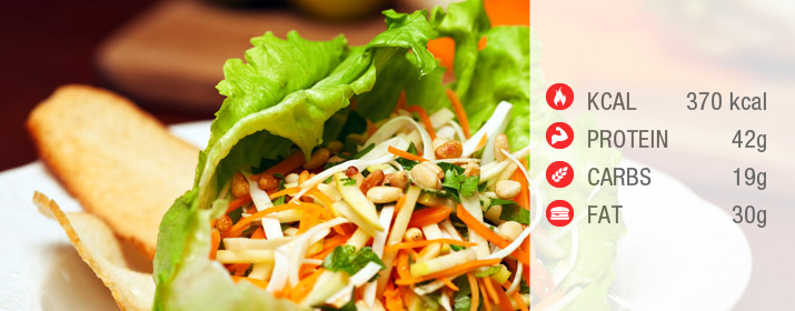 Eisbergsalat mit Nährwertangabe