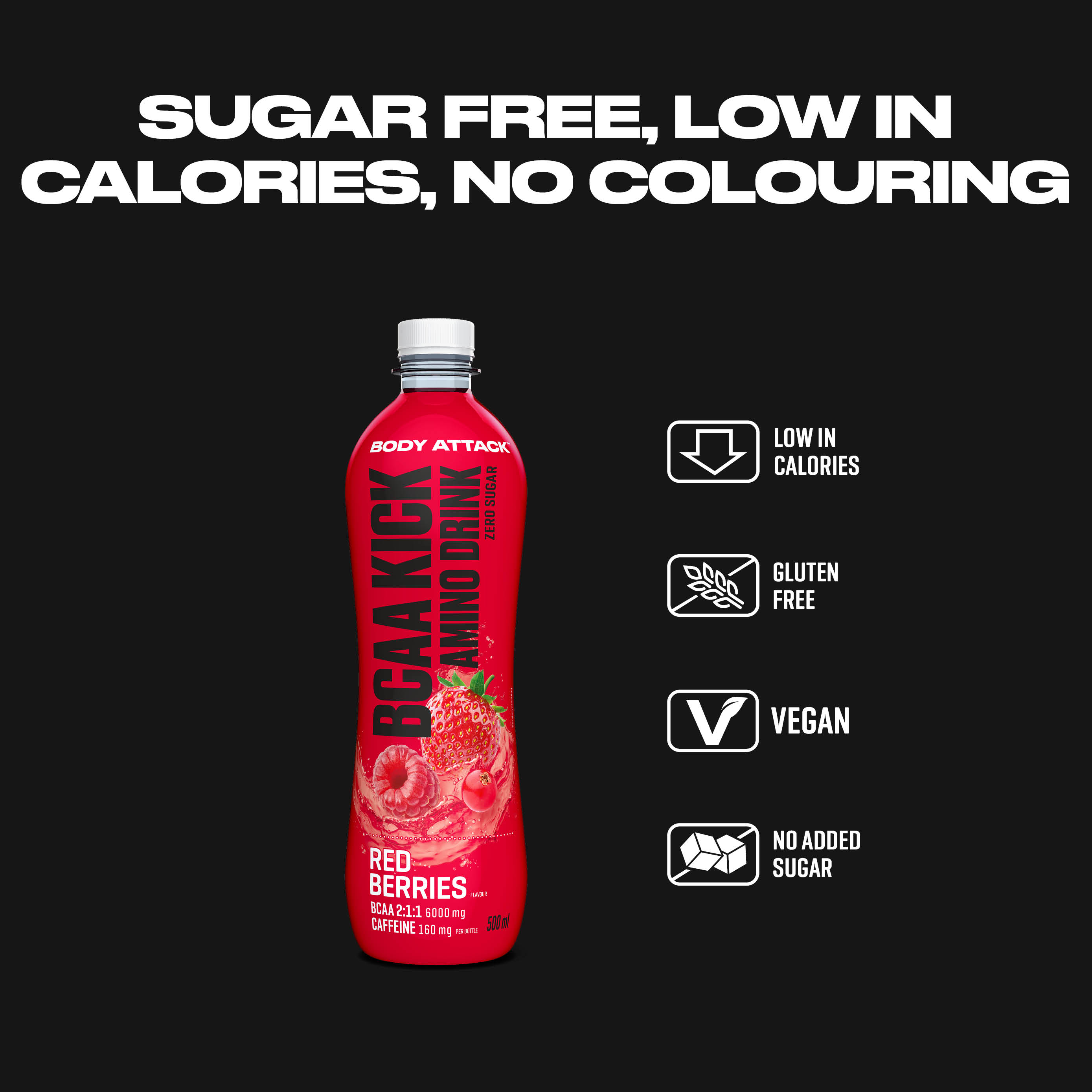 BCAA Kick Amino Drink Informationsbanner