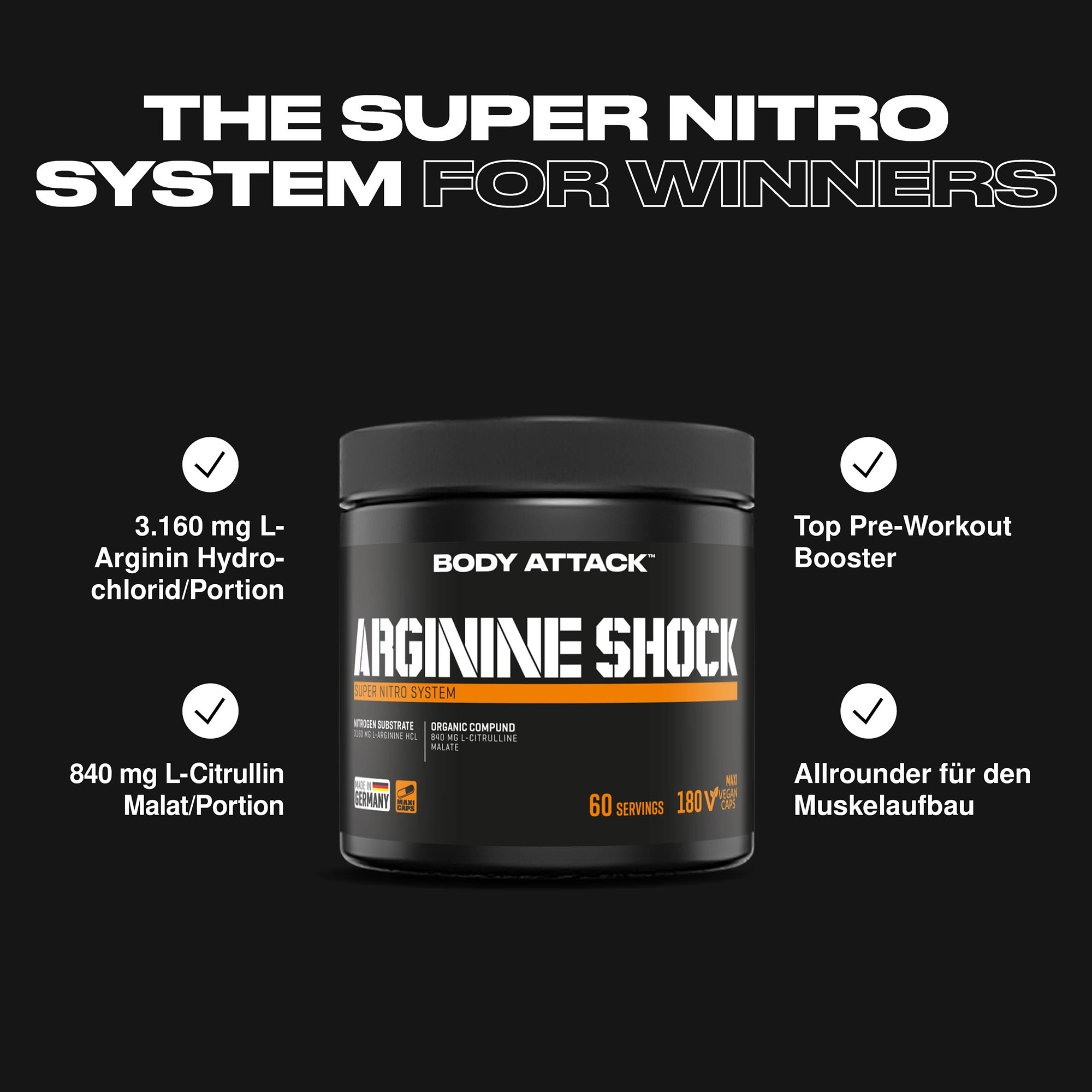 Arginine Shock Informationsbanner