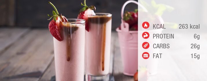 Erdbeer Smoothie mit Nährwertangabe