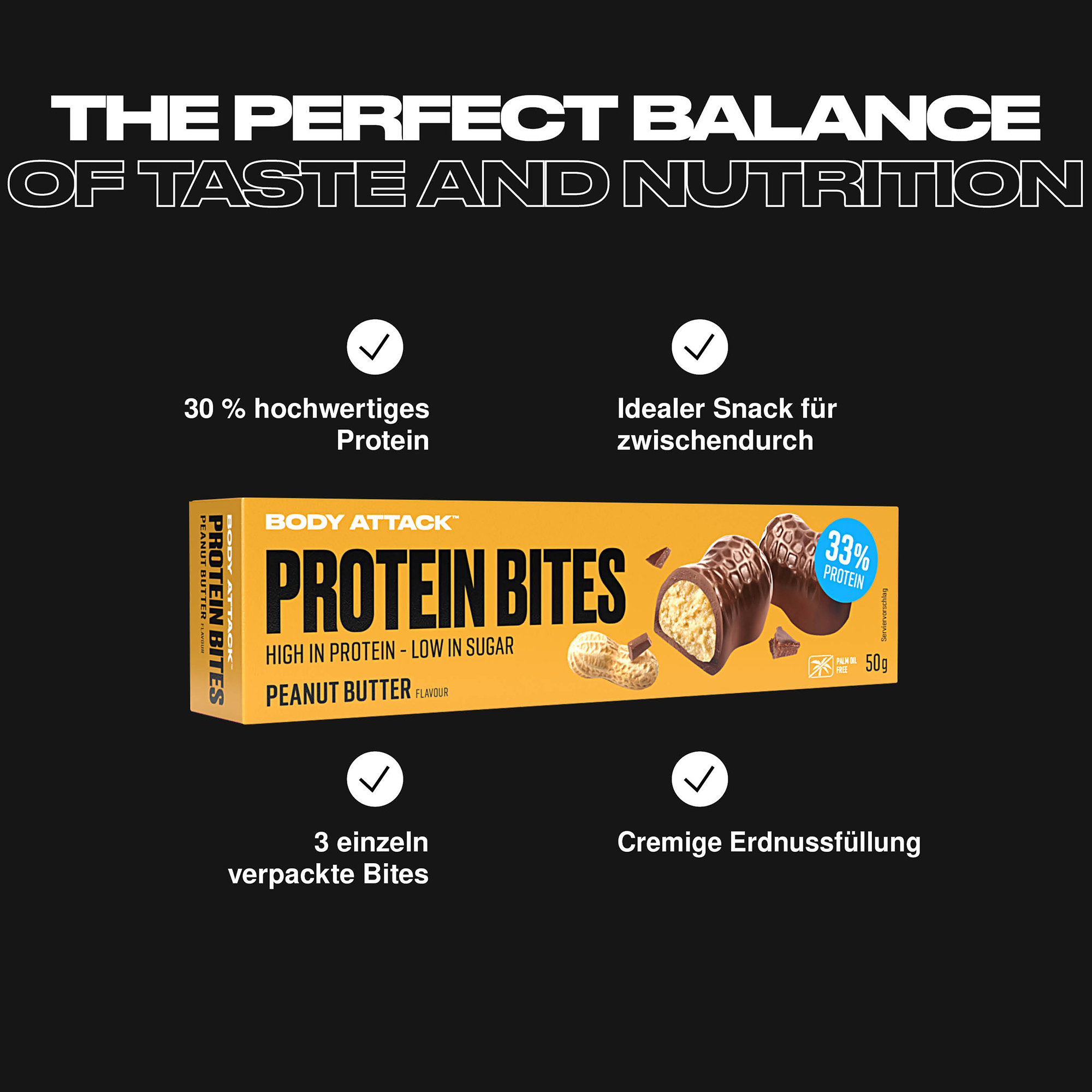 Protein Bites Informtaionsbanner